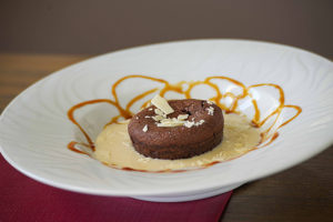 Fondant au chocolat au restaurant le bord du lac cholet