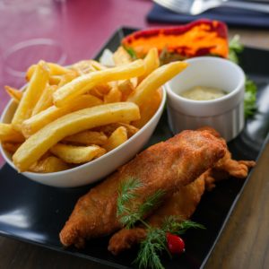 Fish and chips au restaurant le bord du lac cholet